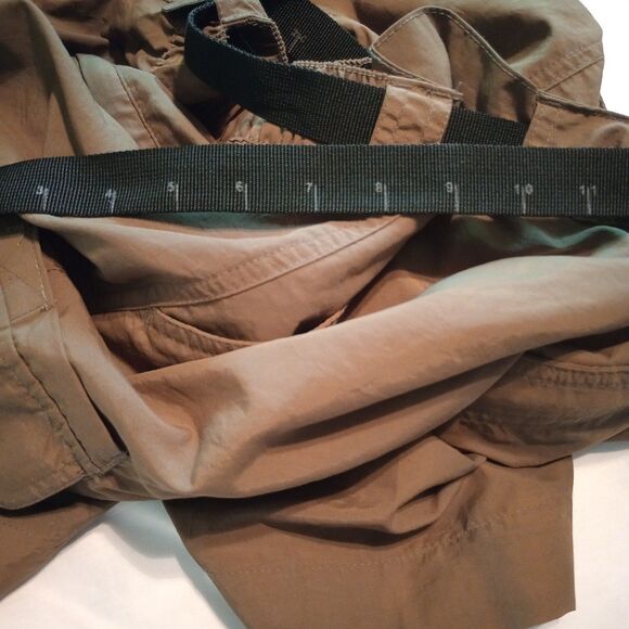 Men's Magellan Fish Gear Shorts. XL Water Repellent Tan Webbed Belt 6 Pockets - Picture 6 of 10